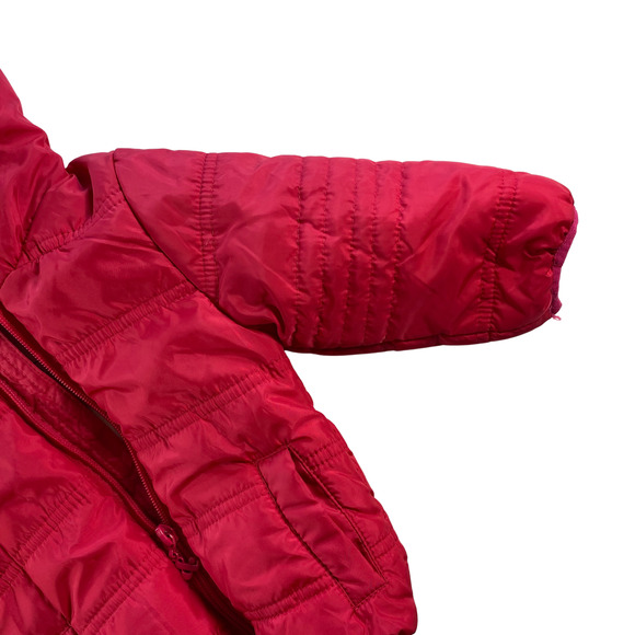 Golf & Baby Girl's Hot Pink Puffer Jacket with 3D Ears 3-6 months - Picture 4 of 7